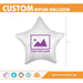 Custom Image White Mylar Star Balloon 18" | 1ct - Zurchers