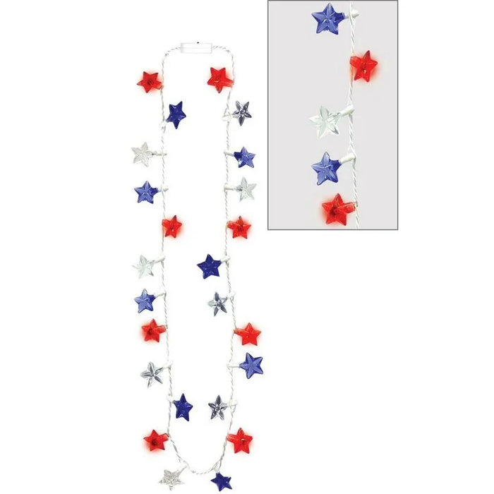 4th of July LED Star Necklace 33" | 1ct - Zurchers