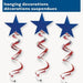 4th Of July Patriotic Hanging Decorations | 3ct - Zurchers