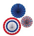 4th Of July Patriotic Paper Fan Decorations | 3ct - Zurchers