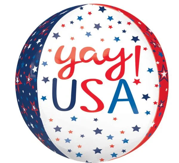 4th Of July Yay USA Orbz Balloon | 1ct - Zurchers