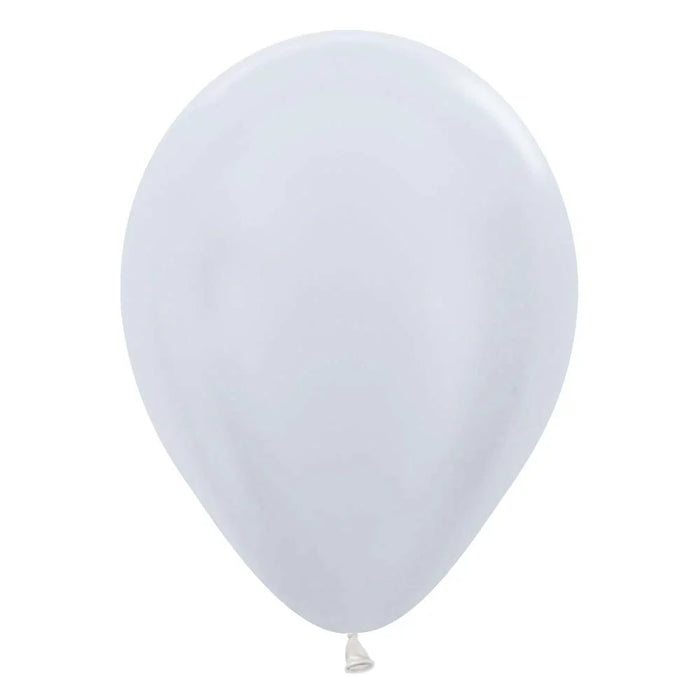 Pearl White Latex Balloon w/ Helium & Hi - Float, 11" | 1 ct - Zurchers