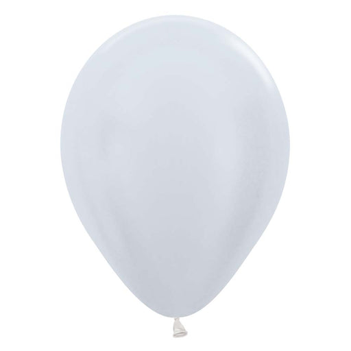 Pearl White Latex Balloon w/ Helium & Hi - Float, 11" | 1 ct - Zurchers