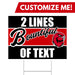 A Bountiful High School Custom Yard Sign 24" x 18".