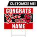 A 24" x 18" Bountiful High School Custom Grad Yard Sign.