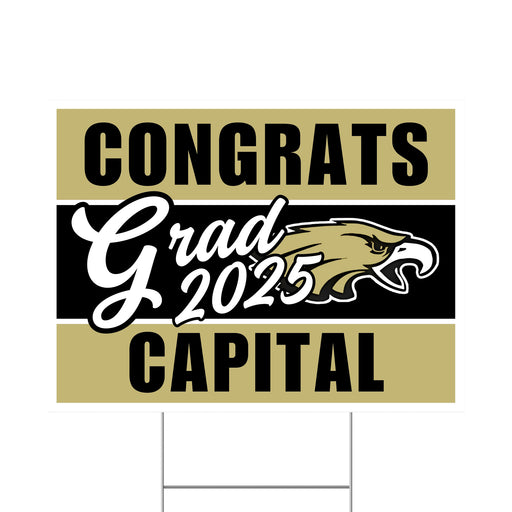 A Capital High School Grad Yard Sign 24" x 18"