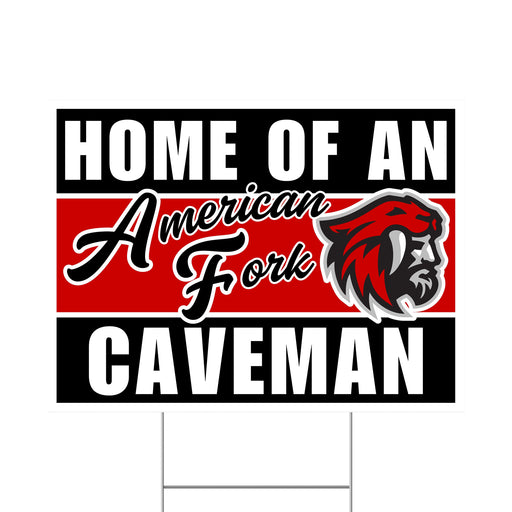 A 24" x 18"  American Fork High School Spirit Yard Sign.