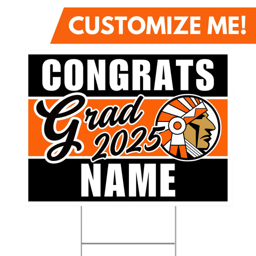 A Buhl Custom High School Custom Grad Yard Sign 24" x 18".