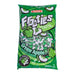 Bag of Tootsie Frooties Green Apple fruit-flavored chewy candy, featuring images of green apples and clear wrappers inside a green and white package labeled with '360 pieces' and 'artificially flavored.'