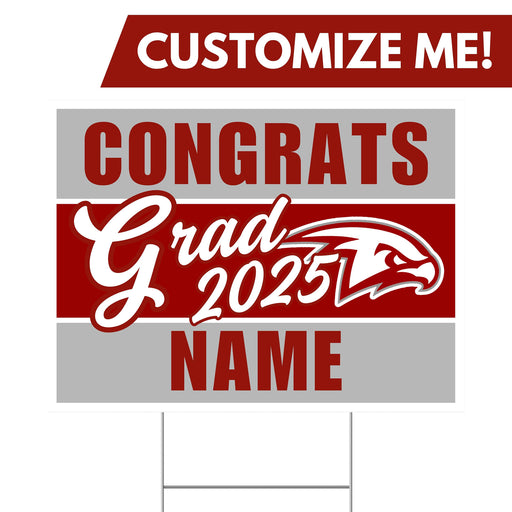 A Canyon Ridge High School Custom Grad Yard Sign 24" x 18".