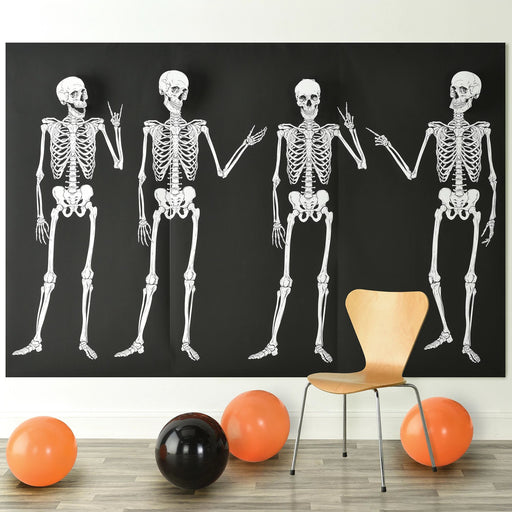 Halloween Skeleton 3 Piece Back Drop | 3pcs - Zurchers
