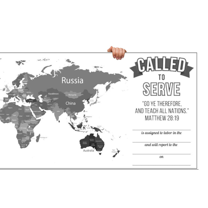 Missionary Called To Serve Deluxe Guessing Game Black and White | 1 ct - Zurchers