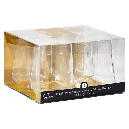 Fractal Stemless Plastic Wine Tumblers 14 oz | 4 ct - Zurchers