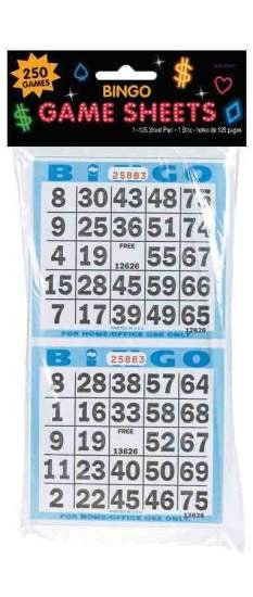 Casino - Bingo Game Sheets | 250ct - Zurchers