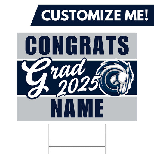 a Corner Canyon High School Custom Grad Yard Sign 24" x 18".