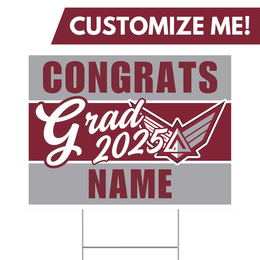 A Cedar Valley High School Custom Grad Yard Sign 24" x 18".
