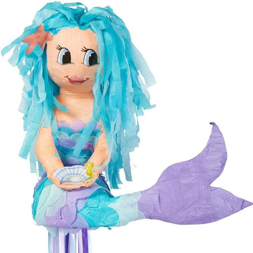 Pull String Mermaid Piñata 16.5" | 1ct - Zurchers