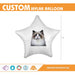 Custom Image White Mylar Star Balloon 18" | 1ct - Zurchers