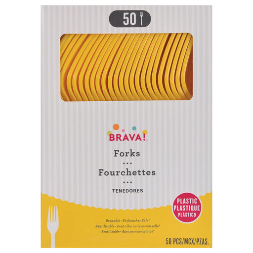 Yellow Sunshine Plastic Forks | 50 ct - Zurchers