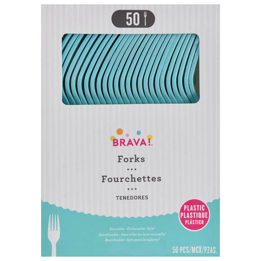 Robins Egg Blue Plastic Forks | 50 ct - Zurchers