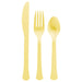Light Yellow Plastic Assorted Cutlery | 24 pcs - Zurchers