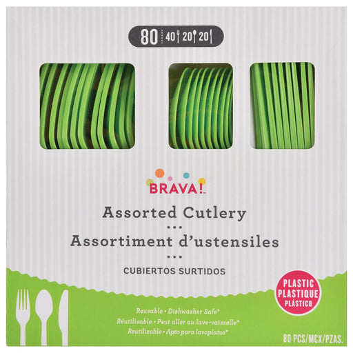 Kiwi Plastic Assorted Cutlery | 80 pcs - Zurchers