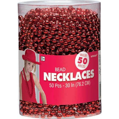 Red Beaded Necklaces | 50ct - Zurchers