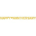 Anniversary Letter Banner. Gold. 7.8' |1 ct
