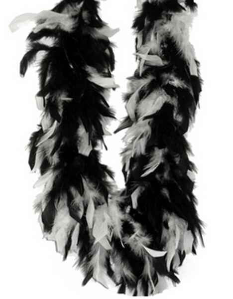 Black & White Feather Boa 72" | 1ct