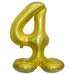 Air Filled Gold Number Self Standing Balloon 28.4" | 1 ct - Zurchers