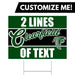 A Clearfield High School Custom Yard Sign 24" x 18".