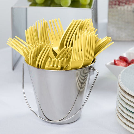 Light Yellow Heavy Weight Plastic Forks | 24ct - Zurchers