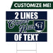A Copper Hills High School Custom Yard Sign 24" x 18".