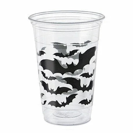 Halloween Black Bats Plastic Cups 16oz. | 8ct - Zurchers