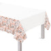 Rose Gold Floral Plastic Tablecover 54inx102in | 1ct - Zurchers