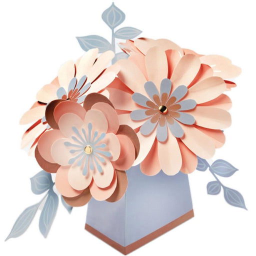 Rose Gold Floral Cardstock Centerpiece 7in | 1ct - Zurchers