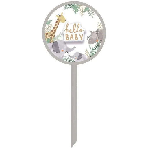Hello Baby Jungle Baby Shower Yard Sign, 14in x 36in | 1ct - Zurchers