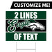 A Eagle High School Custom Yard Sign 24" x 18".