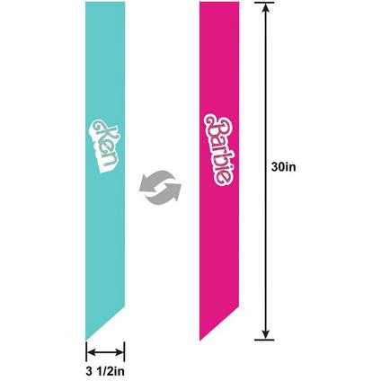 Malibu Barbie & Ken Reversible Fabric Sash, 60" | 1 ct - Zurchers