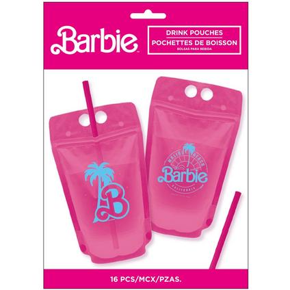 Malibu Barbie Plastic Drink Pouches, 16.9oz, | 8 ct - Zurchers