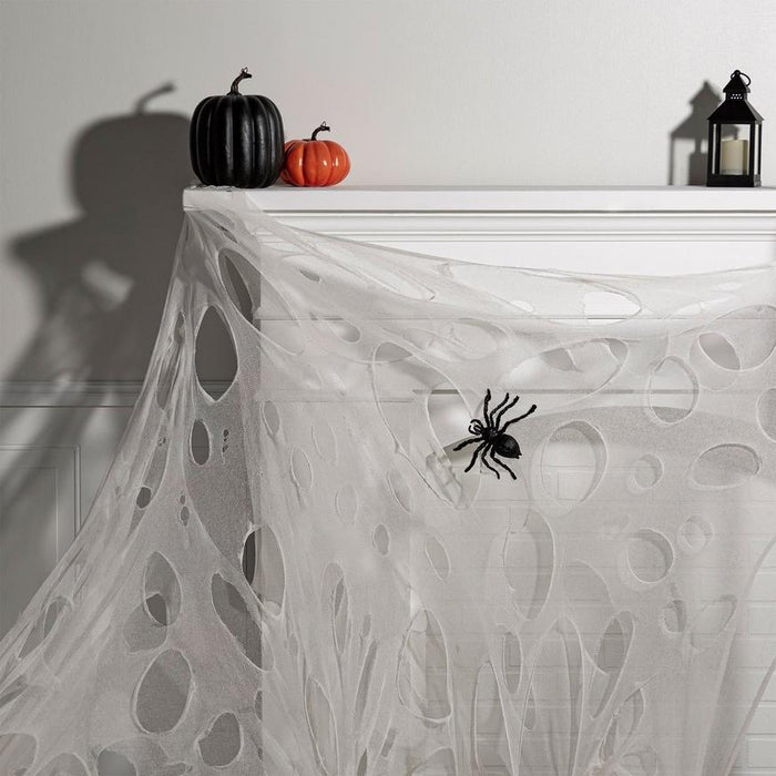 Halloween Fabric Spider Webbing 39" x 118" | 1 ct - Zurchers