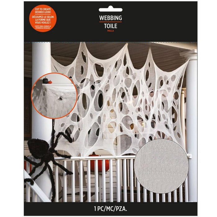 Halloween Fabric Spider Webbing 39" x 118" | 1 ct - Zurchers