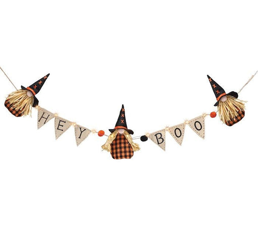 Halloween Light Up Hey Boo Gnome Garland | 1ct - Zurchers