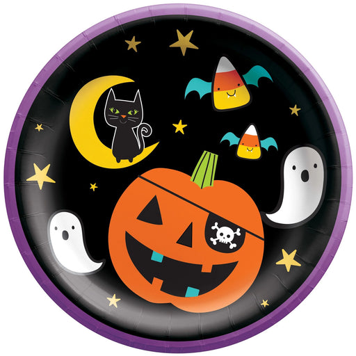 Halloween Family Friendly Spooks Dessert Paper Plates 7" | 8ct - Zurchers
