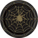 Halloween Black and Gold Spider Web Plates 9" | 8ct - Zurchers