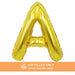 Air Filled Gold Mylar Letter Balloon, 16" | 1 ct - Zurchers