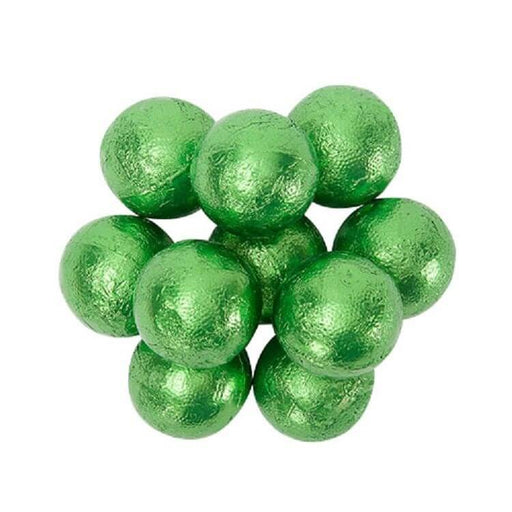 Milk Chocolate Green Foil Balls 1.5lbs | 1ct - Zurchers