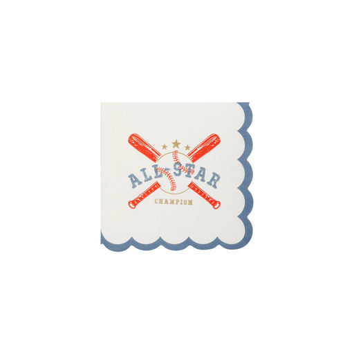 Baseball All Star Paper Cocktail Napkins | 18 ct - Zurchers