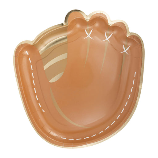 Baseball Mitt Shaped Paper Plate 11" | 8 ct - Zurchers