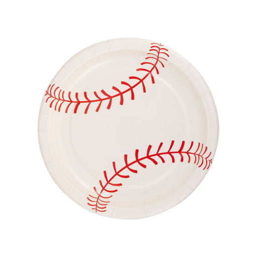 Baseball Shaped Paper Plates 8" | 8 ct - Zurchers
